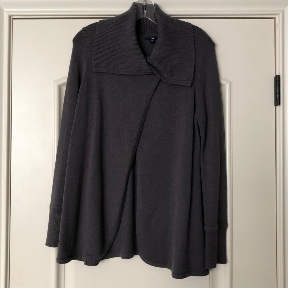 Gray Gap Wrap Sweater